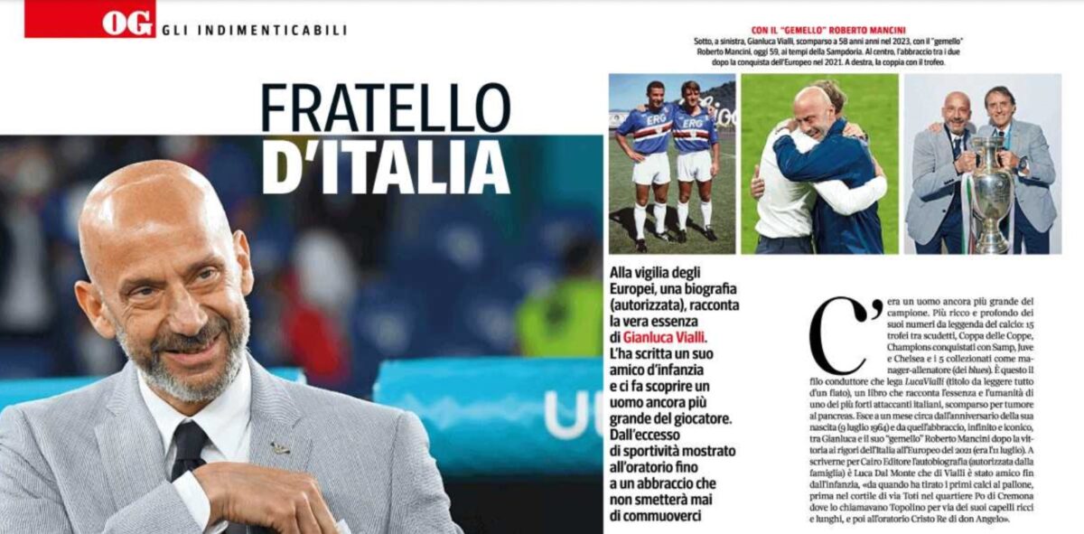 Sampdoria La Nuova Biografia Di Luca Vialli Alla Viglia Degli Europei