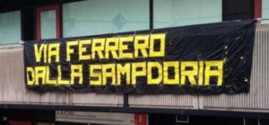 sampdoria ferrero striscione