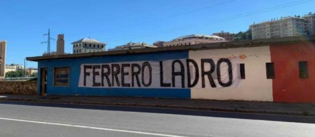 sampdoria striscioni ferrero