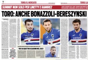 sampdoria giampaolo torino bonazzoli bereszynski calciomercato