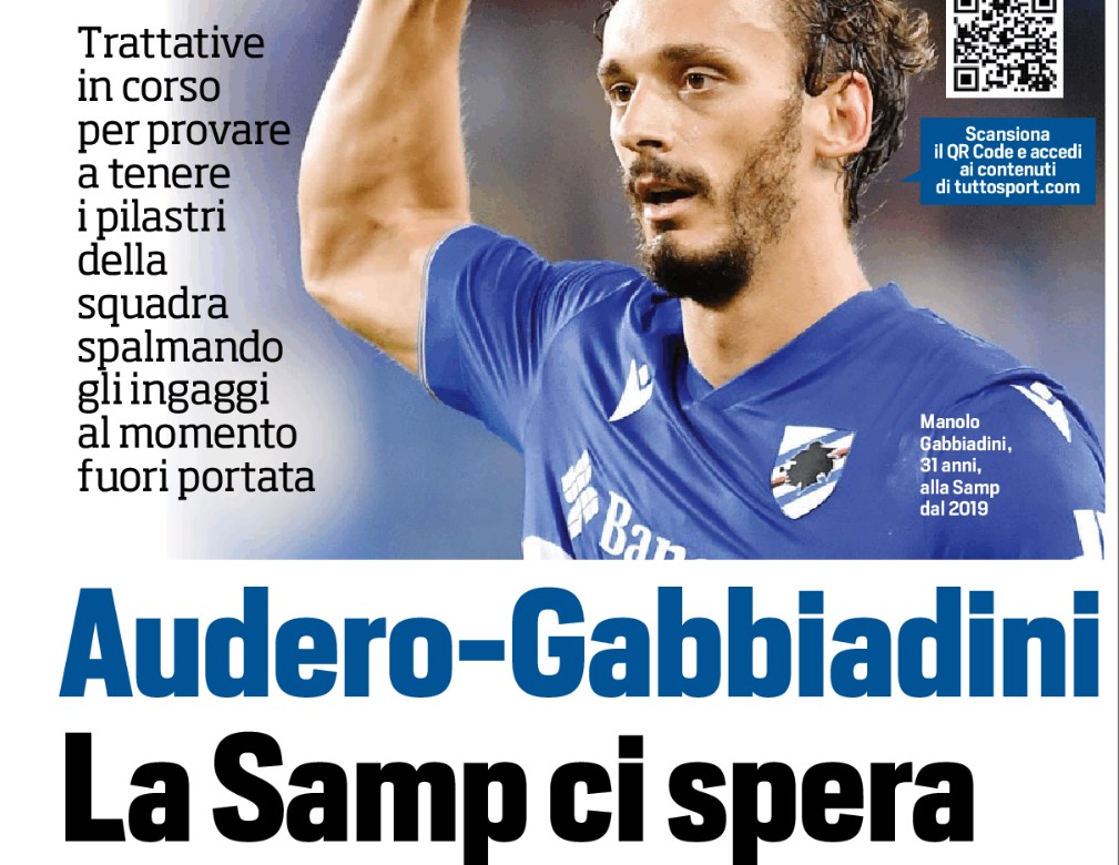 CALCIOMERCATO SAMPDORIA RINNOVI AUDERO GABBIADINI