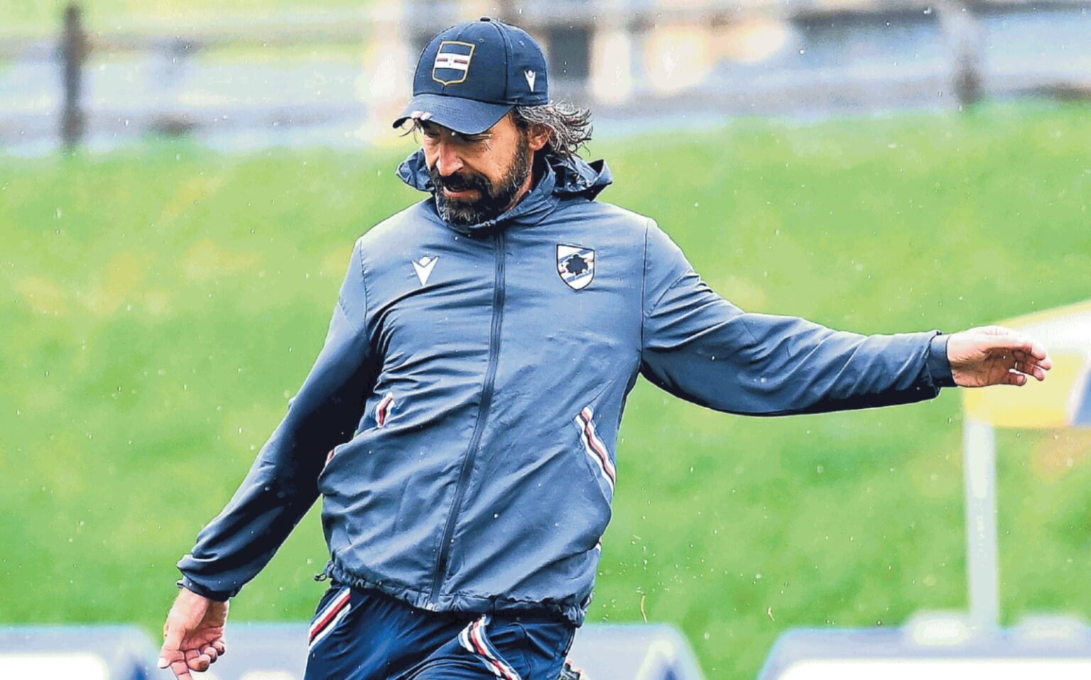 Andrea Pirlo allenatore della Sampdoria in ritiro a Livigno