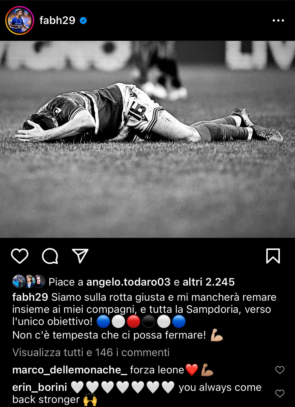 Social Sampdoria Fabio Borini