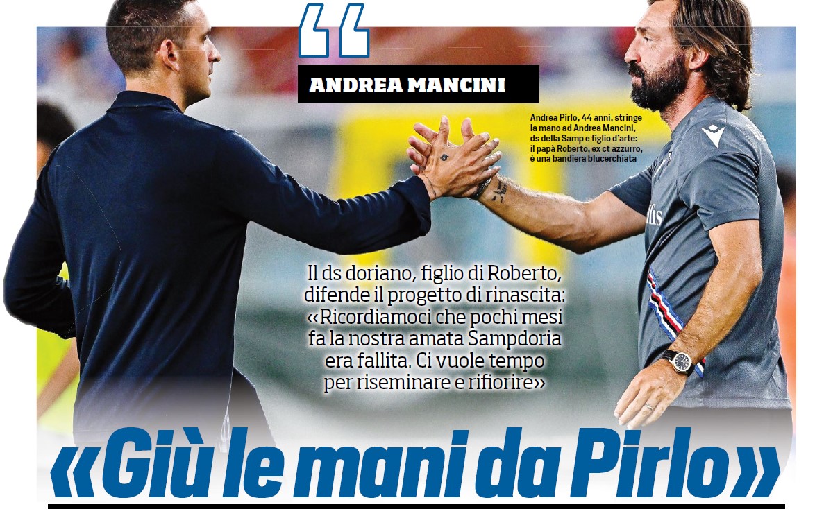 Sampdoria Andrea Mancini Non Ha Dubbi Su Andrea Pirlo…