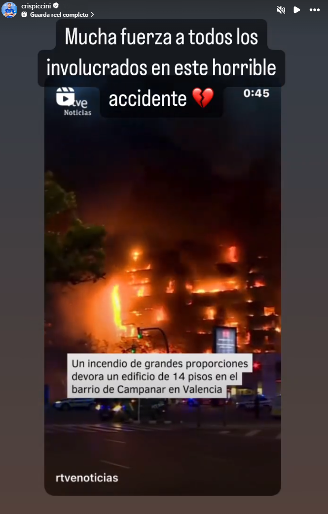 SOCIAL Incendio Valencia Cristiano Piccini