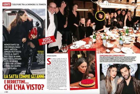 Melissa Satta compleanno Berrettini