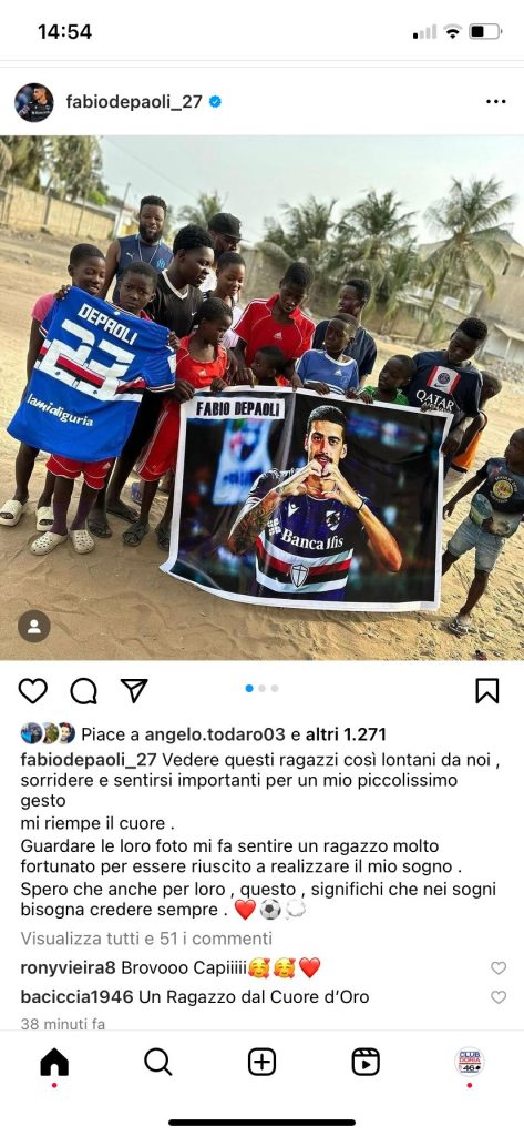 Video Sampdoria Depaoli Africa