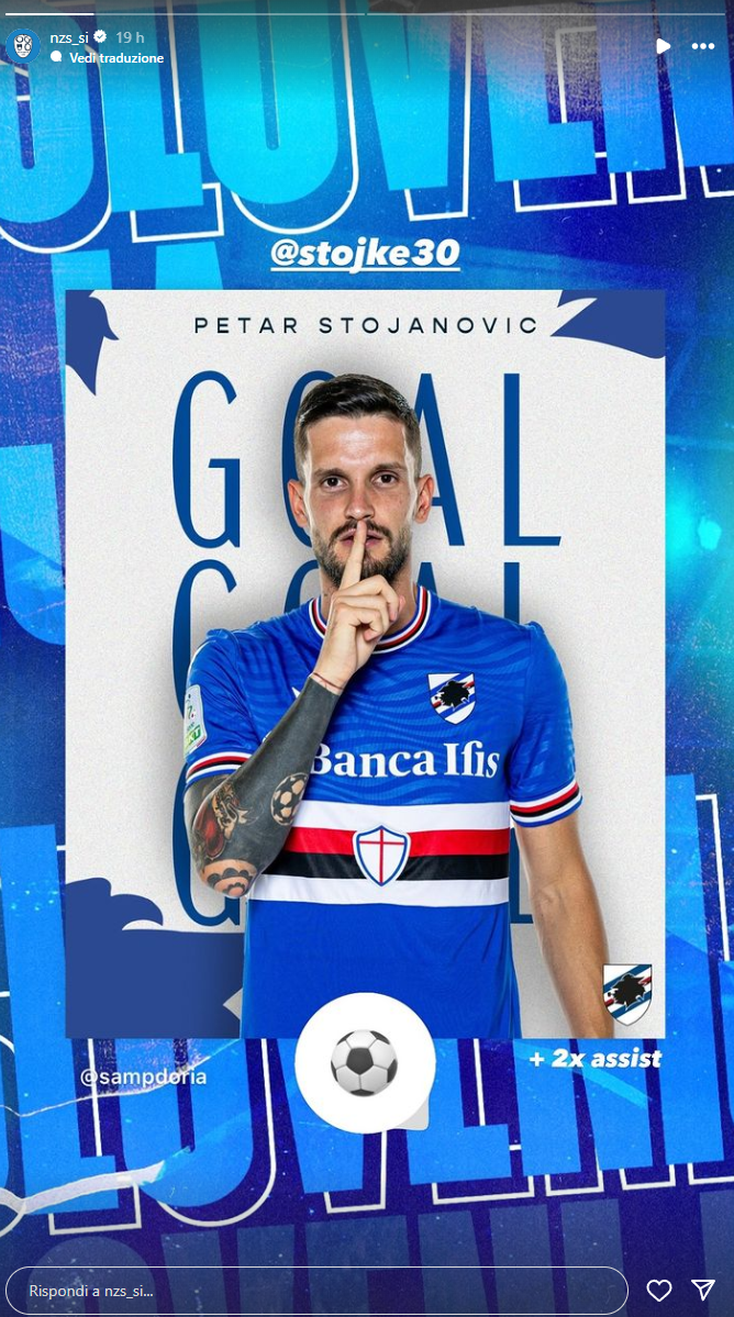 Social Sampdoria Slovenia Petar Stojanovic