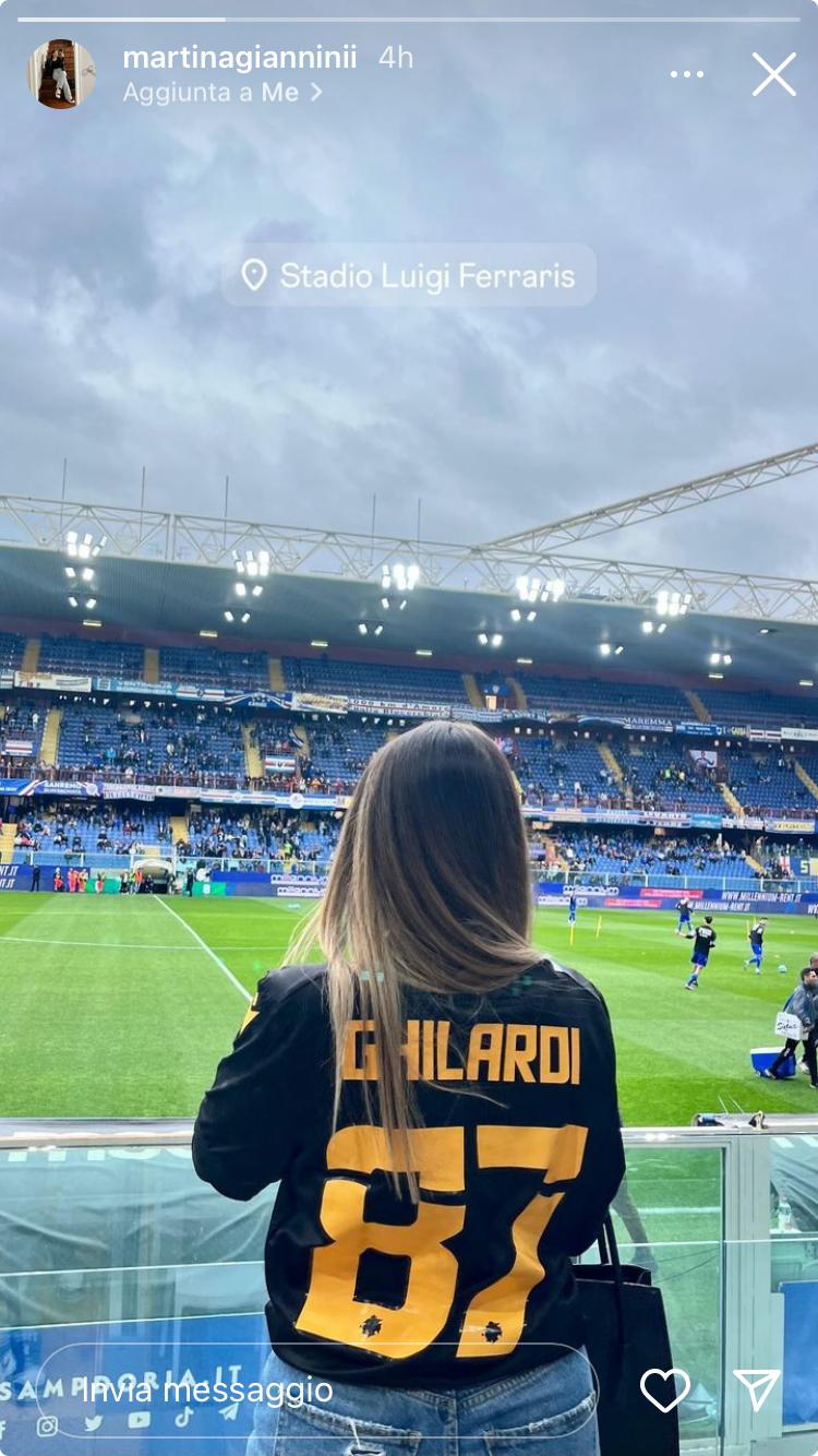 SOCIAL - Sampdoria, il tifo di lady Ghilardi