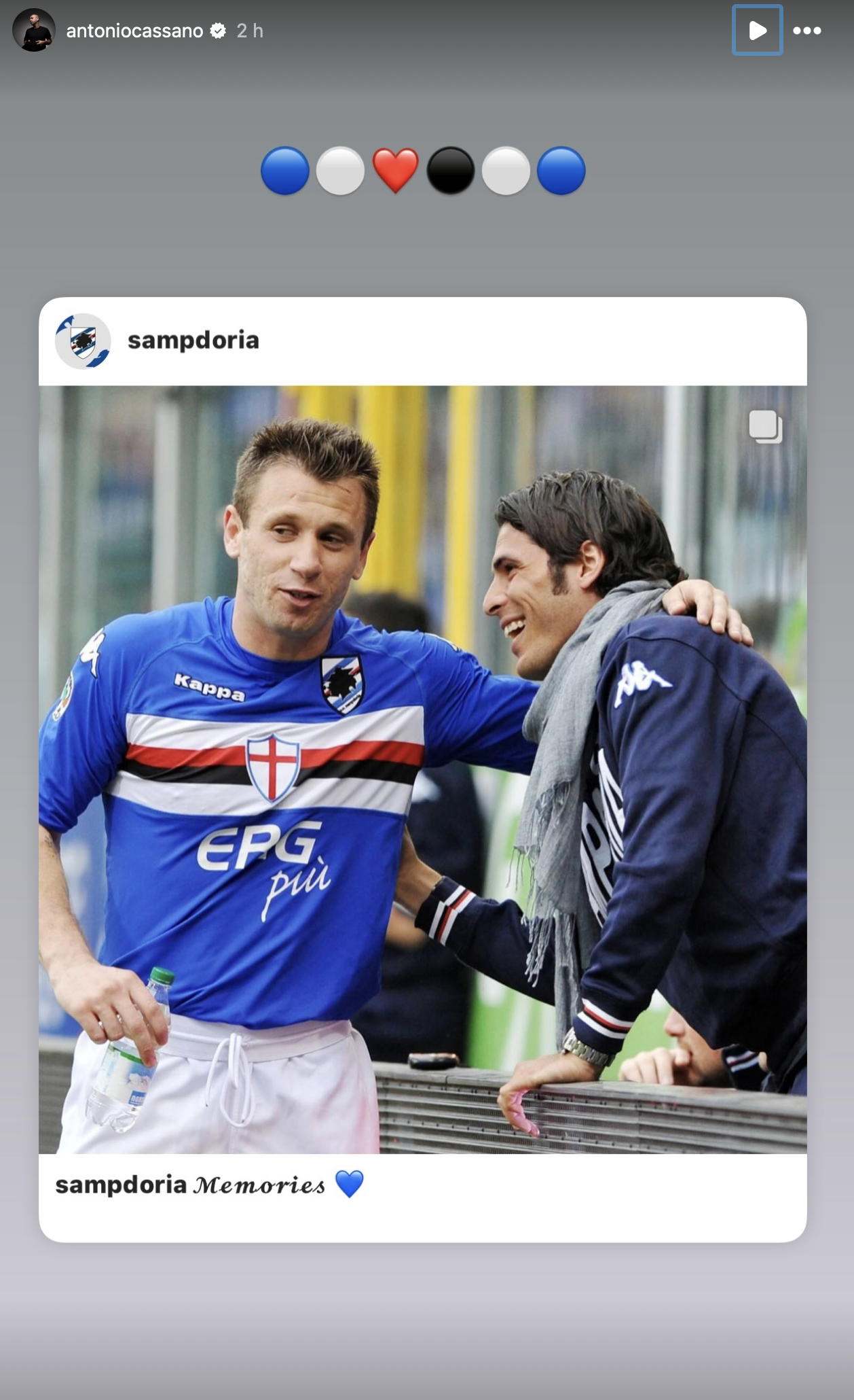 Social Sampdoria Antonio Cassano Accardi