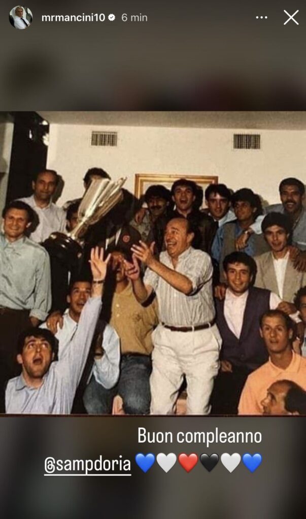 Roberto Mancini compleanno sampdoria