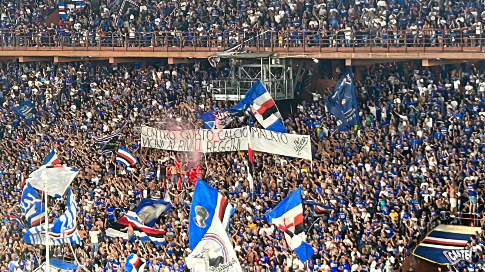 Sampdoria striscione pro Reggina